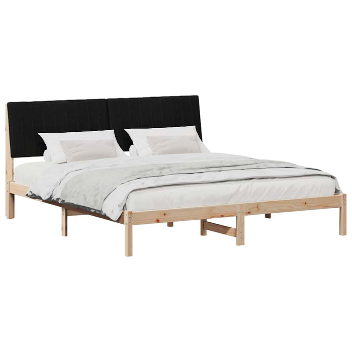 Cadru de pat cu headboard Maro 180 x 200 cm Lemn de pin masiv - WALTI WALTI