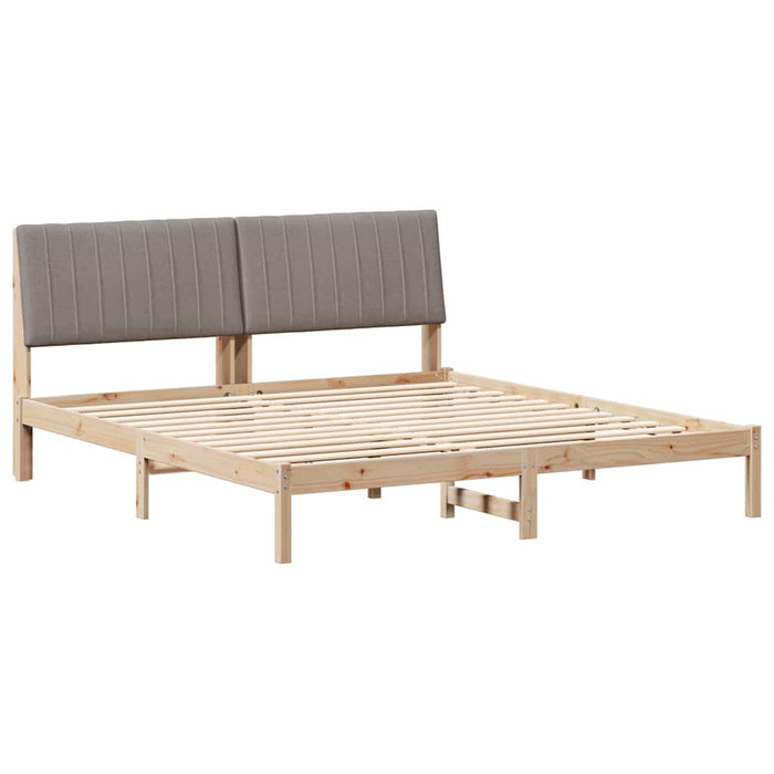 Cadru de pat cu headboard Maro 180 x 200 cm Lemn de pin masiv - WALTI WALTI