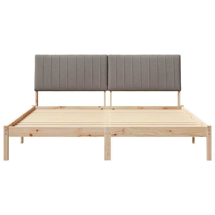 Cadru de pat cu headboard Maro 180 x 200 cm Lemn de pin masiv - WALTI WALTI