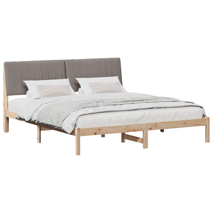 Cadru de pat cu headboard Maro 180 x 200 cm Lemn de pin masiv - WALTI WALTI