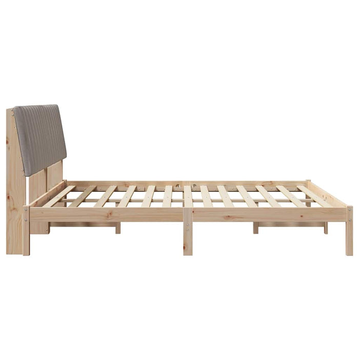 Cadru de pat cu headboard Maro 180 x 200 cm Lemn de pin masiv - WALTI WALTI