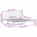 Cadru de pat cu headboard Maro 180 x 200 cm Lemn de pin masiv - WALTI WALTI