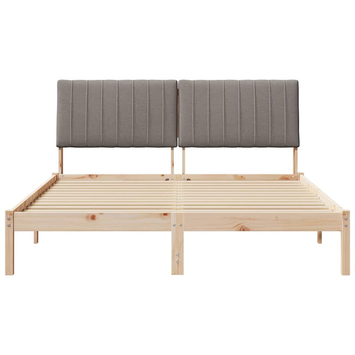Cadru de pat cu headboard Maro 160 x 200 cm Lemn de pin masiv - WALTI WALTI