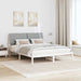 Cadru de pat cu headboard Alb 160 x 200 cm Lemn de pin masiv - WALTI WALTI