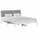 Cadru de pat cu headboard Alb 160 x 200 cm Lemn de pin masiv - WALTI WALTI