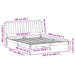 Cadru de pat cu headboard Alb 160 x 200 cm Lemn de pin masiv - WALTI WALTI