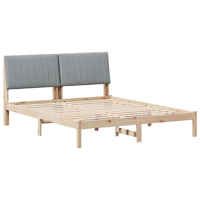 Cadru de pat cu headboard Maro 150 x 200 cm Lemn de pin masiv - WALTI WALTI