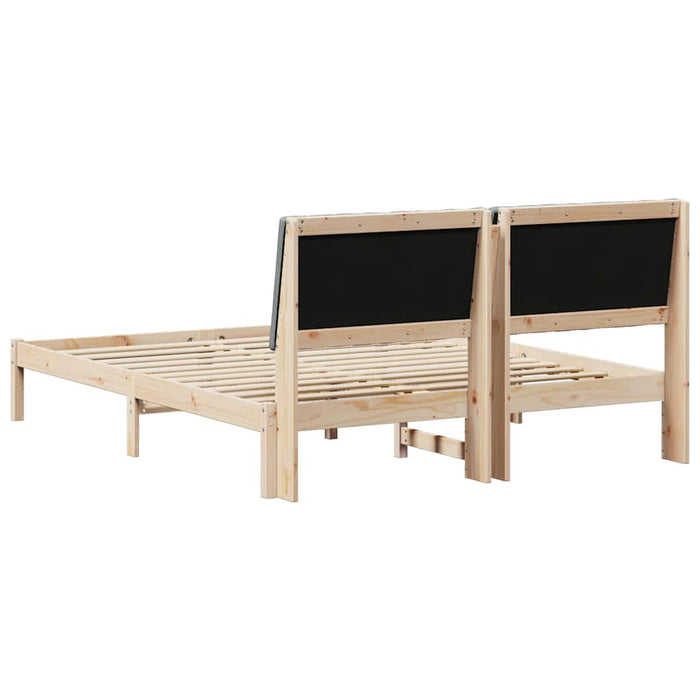 Cadru de pat cu headboard Maro 150 x 200 cm Lemn de pin masiv - WALTI WALTI