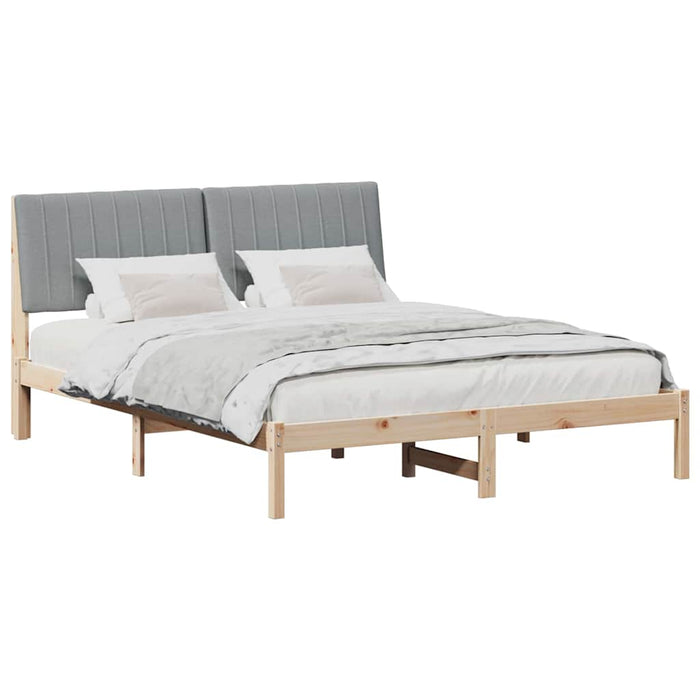 Cadru de pat cu headboard Maro 150 x 200 cm Lemn de pin masiv - WALTI WALTI