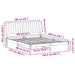 Cadru de pat cu headboard Maro 150 x 200 cm Lemn de pin masiv - WALTI WALTI