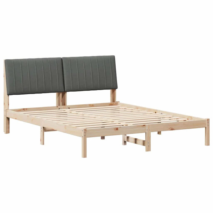 Cadru de pat cu headboard Maro 150 x 200 cm Lemn de pin masiv - WALTI WALTI