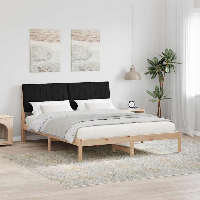 Cadru de pat cu headboard Maro 150 x 200 cm Lemn de pin masiv - WALTI WALTI