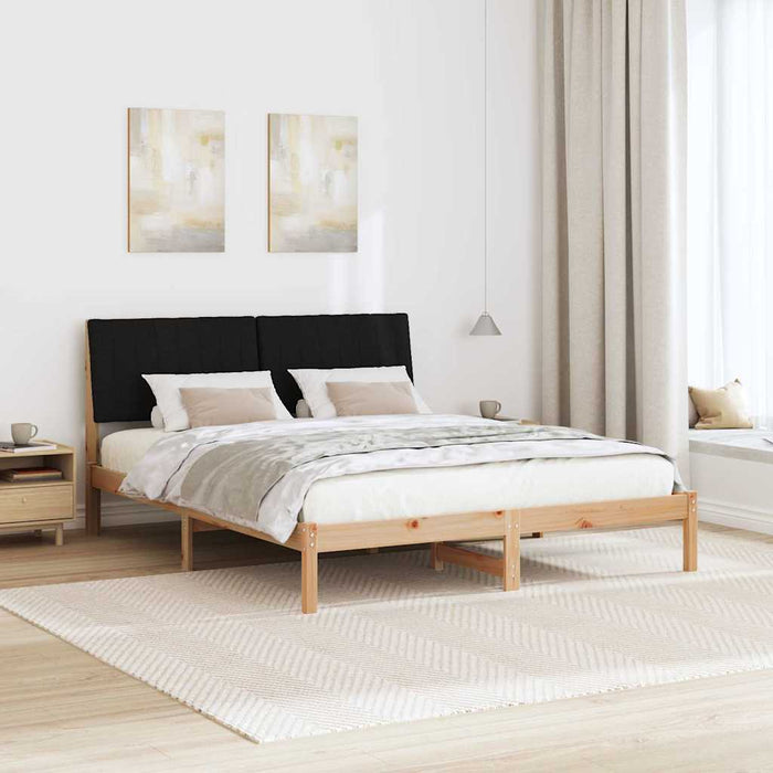 Cadru de pat cu headboard Maro 150 x 200 cm Lemn de pin masiv - WALTI WALTI