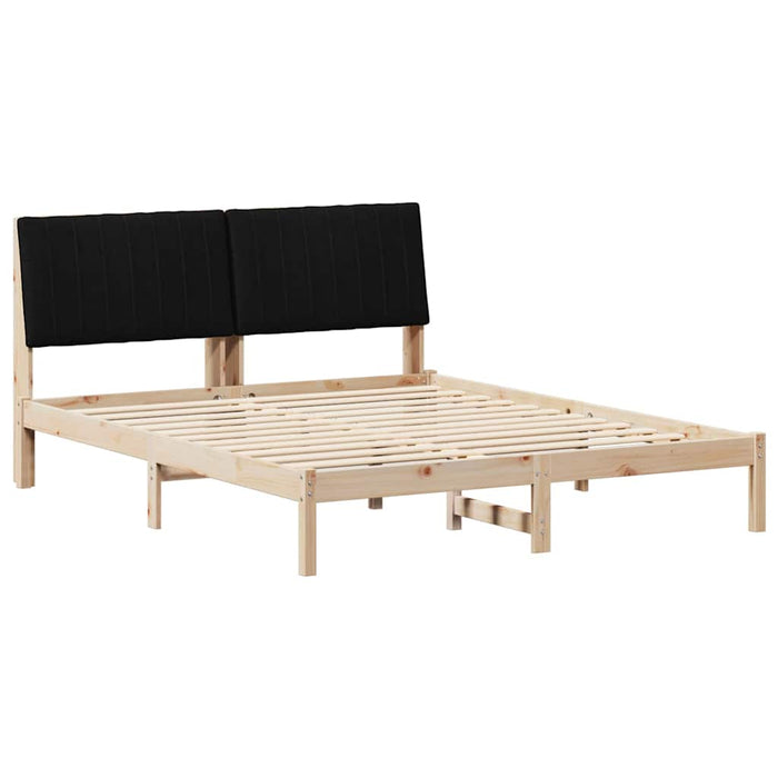 Cadru de pat cu headboard Maro 150 x 200 cm Lemn de pin masiv - WALTI WALTI
