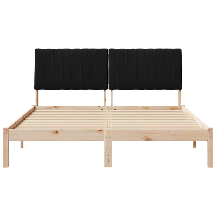 Cadru de pat cu headboard Maro 150 x 200 cm Lemn de pin masiv - WALTI WALTI