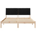 Cadru de pat cu headboard Maro 150 x 200 cm Lemn de pin masiv - WALTI WALTI