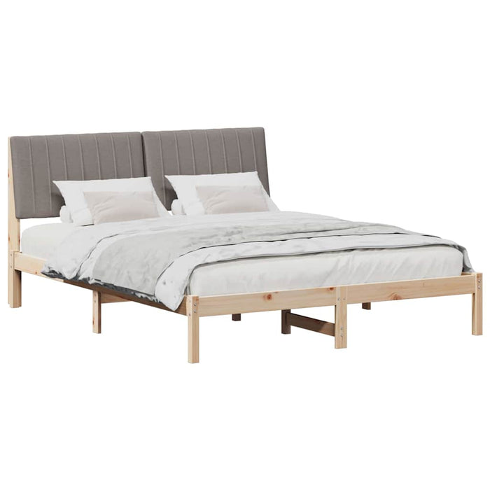 Cadru de pat cu headboard Maro 150 x 200 cm Lemn de pin masiv - WALTI WALTI