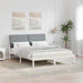 Cadru de pat cu headboard Alb 150 x 200 cm Lemn de pin masiv - WALTI WALTI