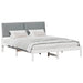 Cadru de pat cu headboard Alb 150 x 200 cm Lemn de pin masiv - WALTI WALTI