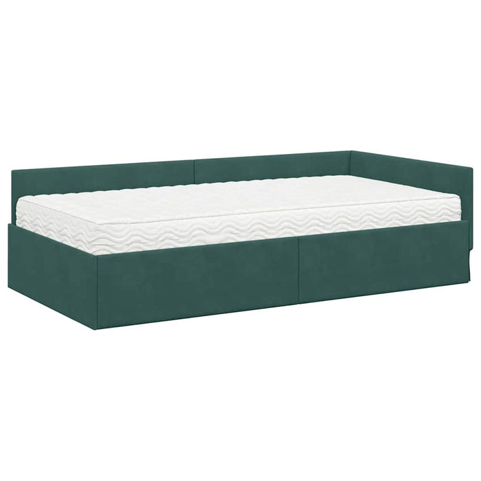 Cadru de pat colțar cu saltea Altele Manual 2 pcs Verde Catifea - WALTI WALTI