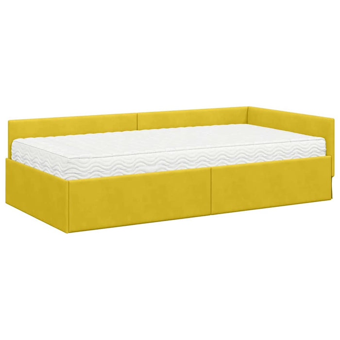 Cadru de pat colțar cu saltea Altele Manual 2 pcs Verde Catifea - WALTI WALTI
