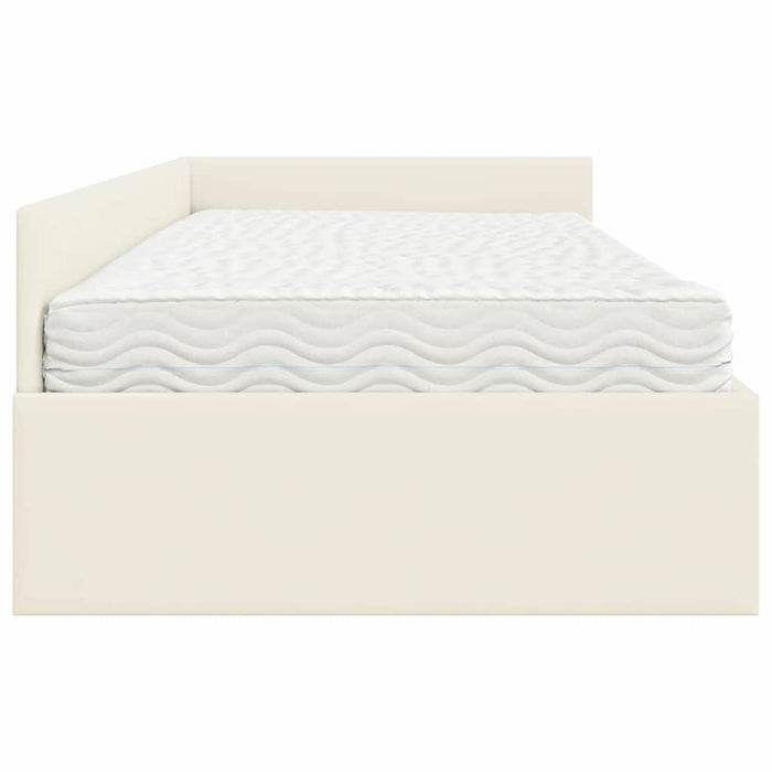 Cadru de pat colțar cu saltea Altele Manual 2 pcs Crem Catifea WALTI