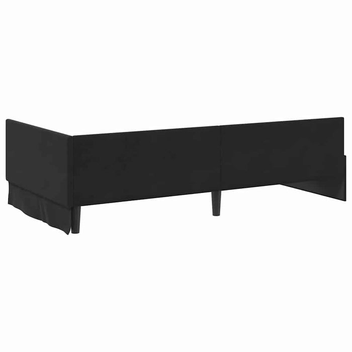 Cadru de pat colțar cu saltea Altele Manual 2 pcs Negru Catifea - WALTI WALTI