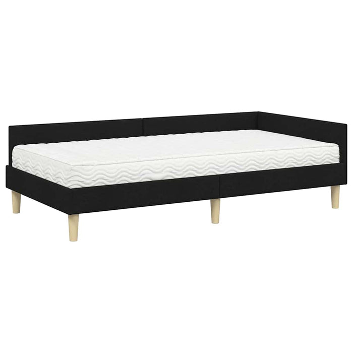 Cadru de pat colțar cu saltea cu saltea 2 pcs Verde țesătură - WALTI WALTI