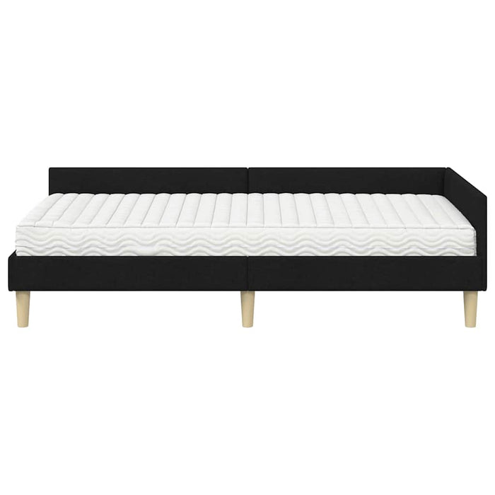 Cadru de pat colțar cu saltea cu saltea 2 pcs Verde țesătură - WALTI WALTI