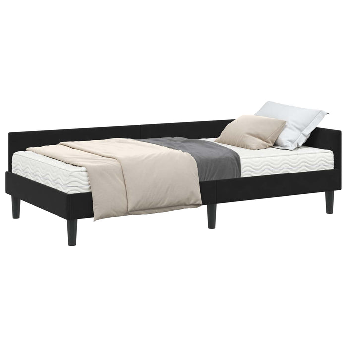Cadru de pat colțar cu saltea Altele Manual 2 pcs Negru Catifea - WALTI WALTI