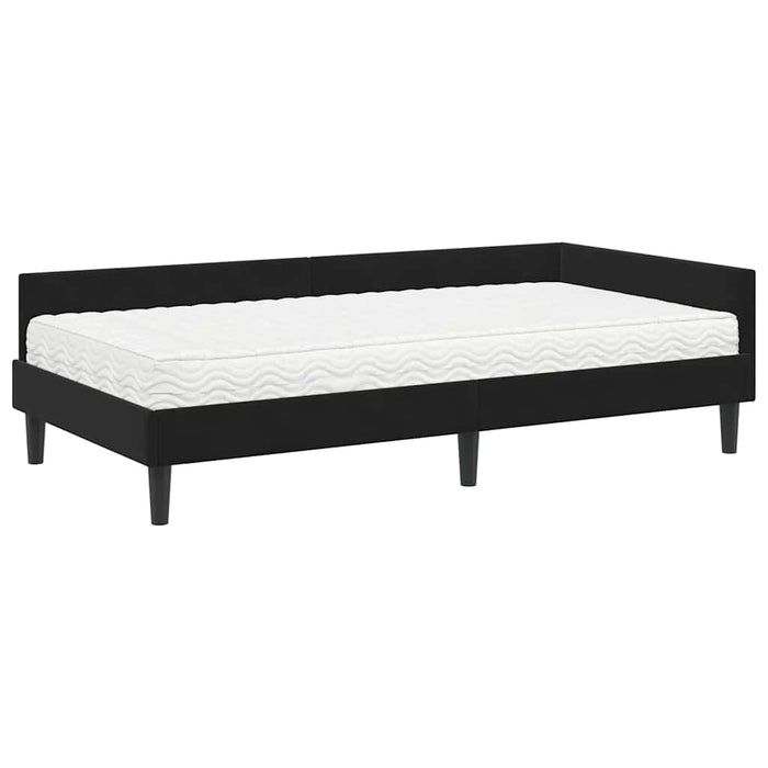 Cadru de pat colțar cu saltea Altele Manual 2 pcs Negru Catifea - WALTI WALTI
