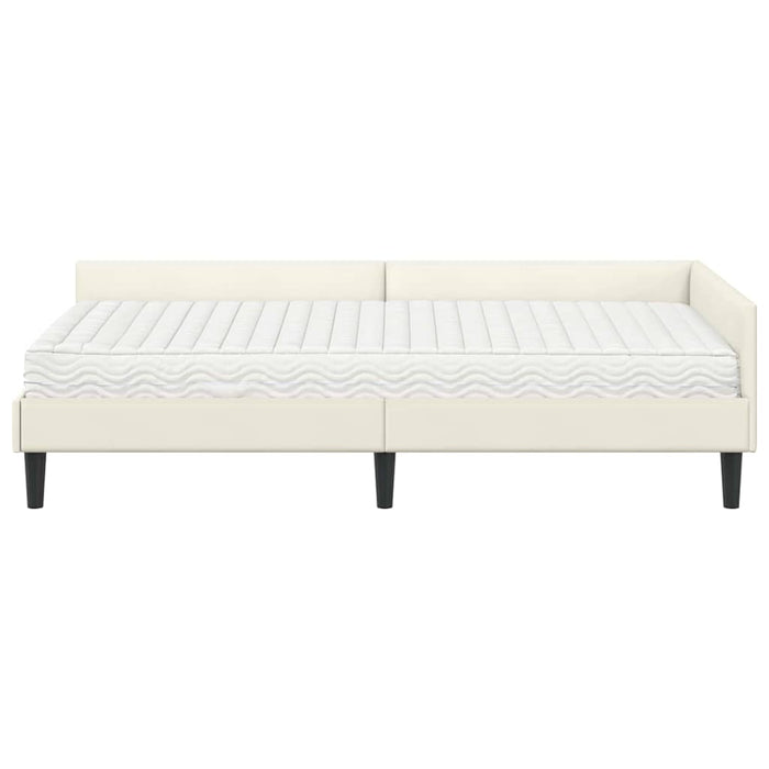 Cadru de pat colțar cu saltea Altele Manual 2 pcs Crem Catifea - WALTI WALTI