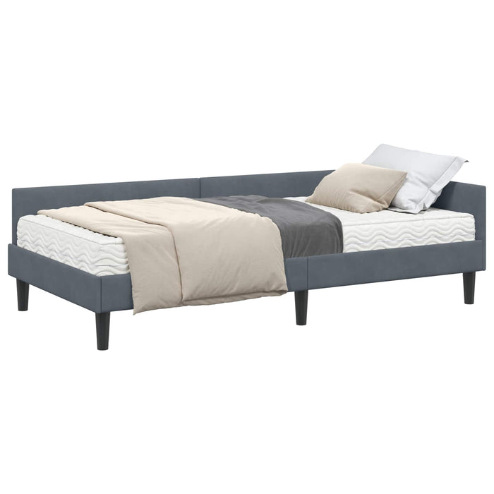 Cadru de pat colțar cu saltea Altele Manual 2 pcs Gri Catifea - WALTI WALTI