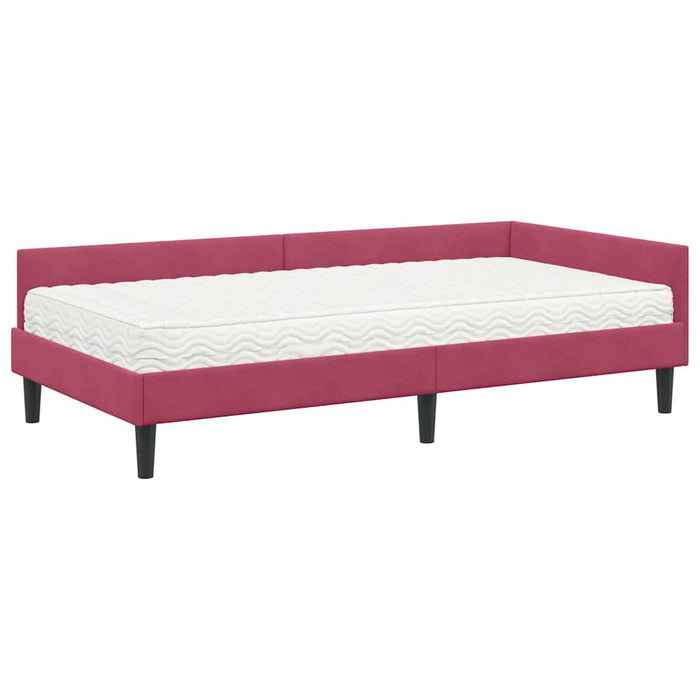 Cadru de pat colțar cu saltea Altele Manual 2 pcs Verde Catifea - WALTI WALTI