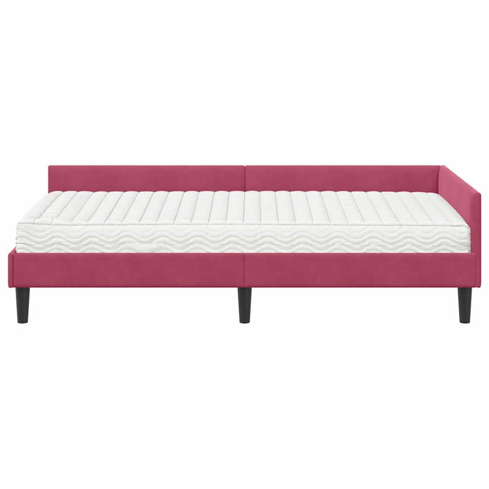 Cadru de pat colțar cu saltea Altele Manual 2 pcs Verde Catifea - WALTI WALTI