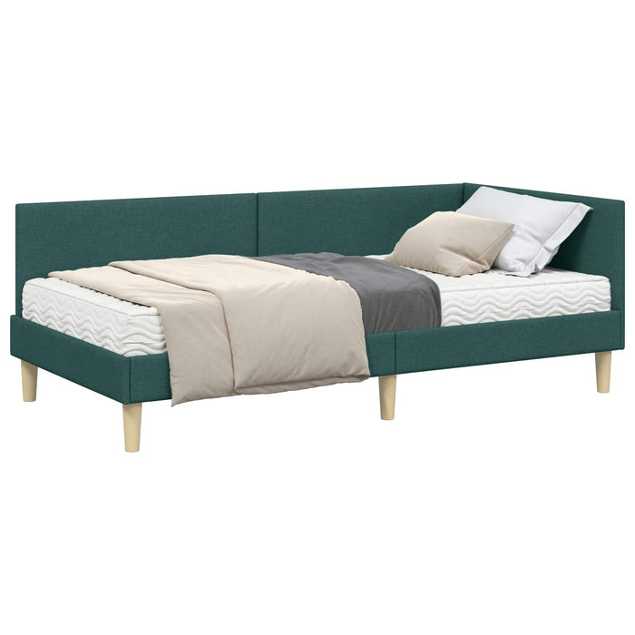 Cadru de pat colțar cu saltea Altele 2 pcs Verde țesătură - WALTI WALTI