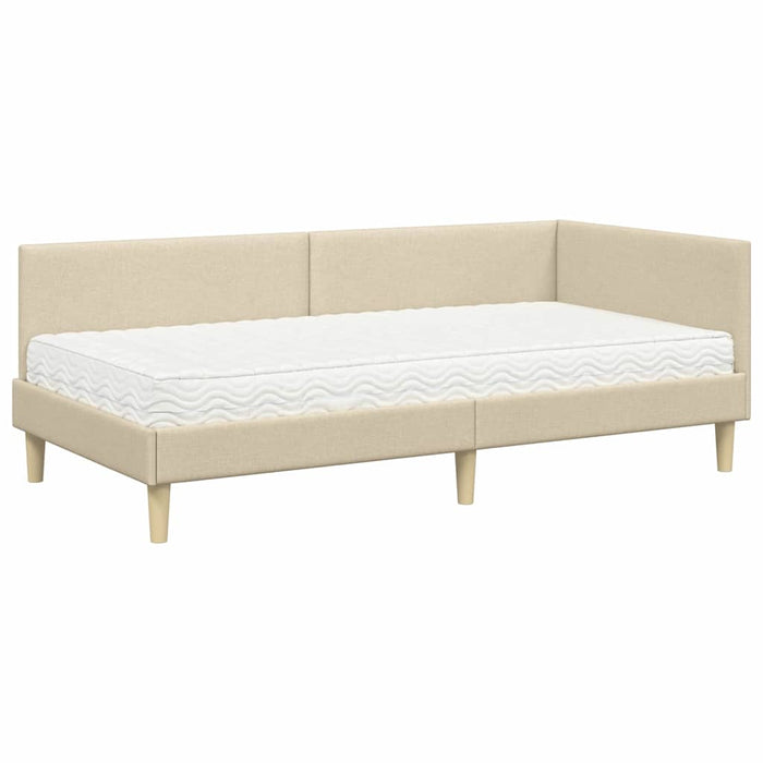 Cadru de pat colțar cu saltea Altele Manual 2 pcs Crem țesătură - WALTI WALTI