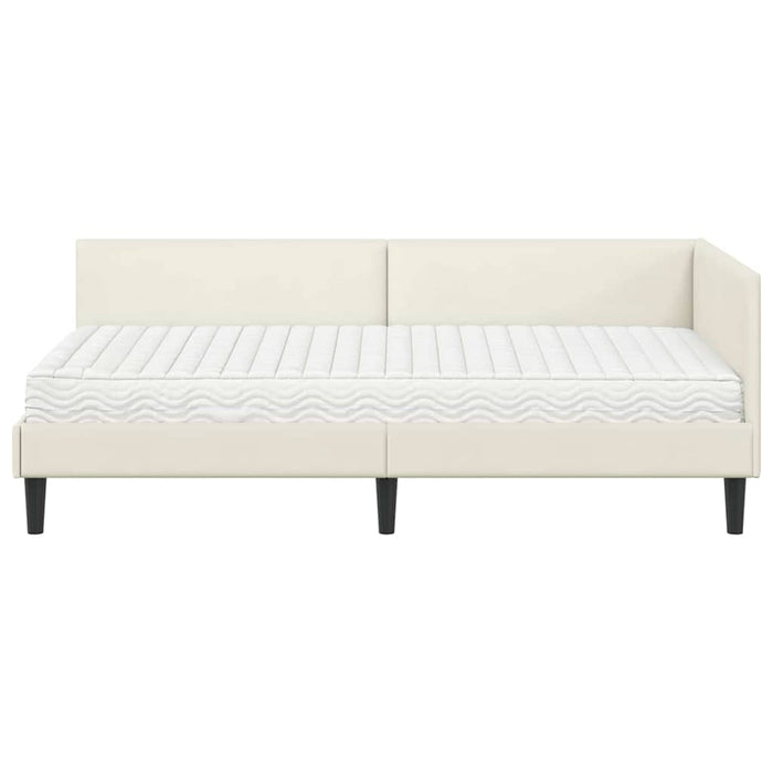 Cadru de pat colțar cu saltea Altele Manual 2 pcs Crem Catifea - WALTI WALTI