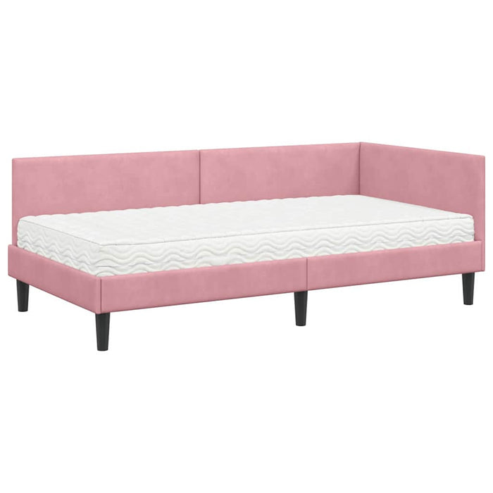 Cadru de pat colțar cu saltea Altele Manual 2 pcs Gri Catifea - WALTI WALTI