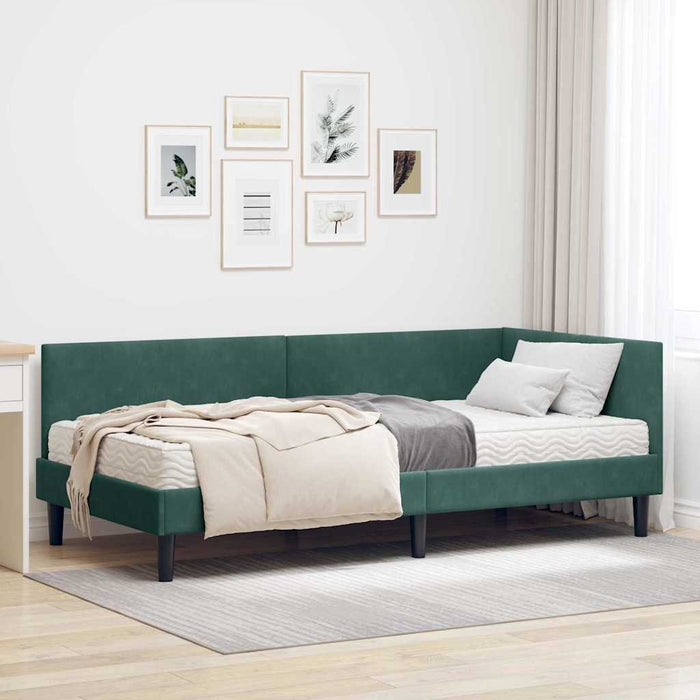 Cadru de pat colțar cu saltea Altele Manual 2 pcs Verde Catifea - WALTI WALTI