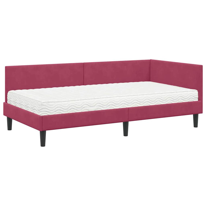 Cadru de pat colțar cu saltea Altele Manual 2 pcs Verde Catifea - WALTI WALTI