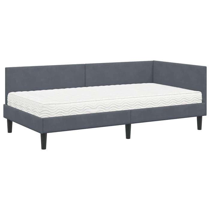 Cadru de pat colțar cu saltea Altele Manual 2 pcs Gri Catifea - WALTI WALTI