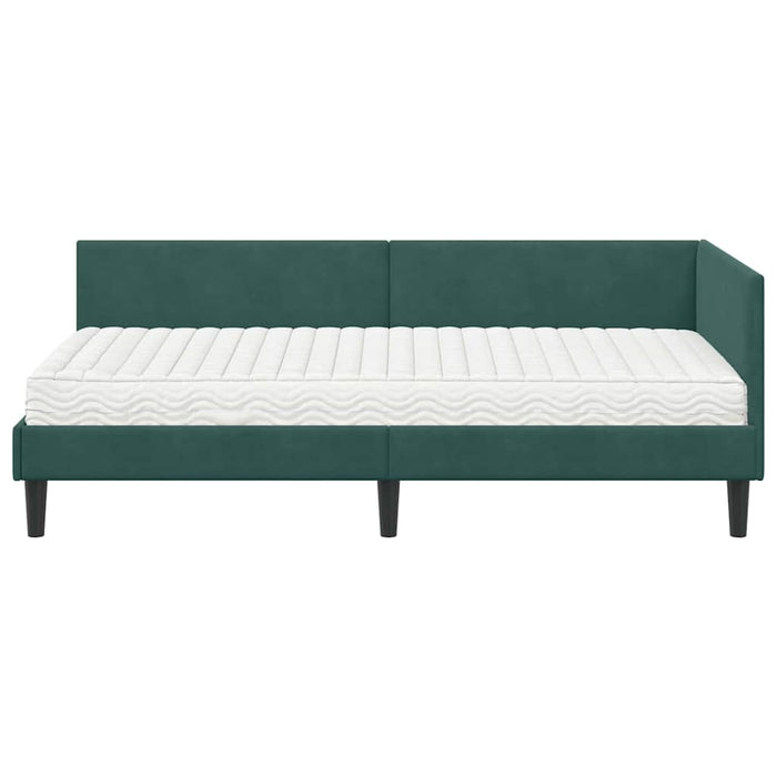Cadru de pat colțar cu saltea Altele Manual 2 pcs Verde Catifea - WALTI WALTI