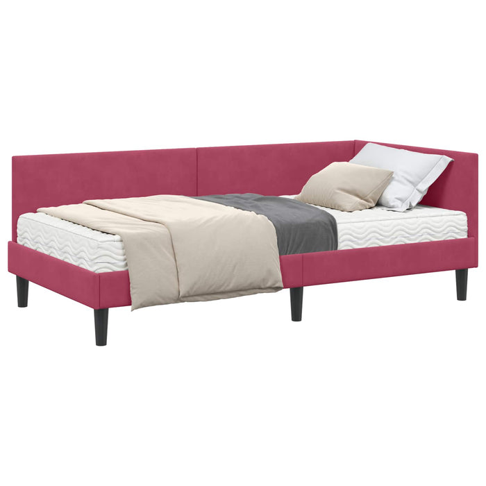 Cadru de pat colțar cu saltea Altele Manual 2 pcs Verde Catifea - WALTI WALTI