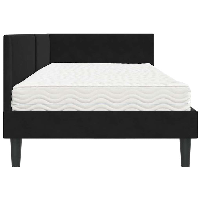 Cadru de pat colțar cu saltea Altele Manual 2 pcs Negru Catifea - WALTI WALTI