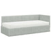 Cadru de pat colțar cu saltea 2 pcs Gri deschis Catifea - WALTI WALTI