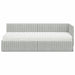 Cadru de pat colțar cu saltea 2 pcs Gri deschis Catifea - WALTI WALTI