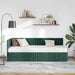 Cadru de pat colțar cu saltea cu headboard 2 pcs Verde Catifea - WALTI WALTI