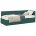 Cadru de pat colțar cu saltea cu headboard 2 pcs Verde Catifea - WALTI WALTI