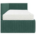 Cadru de pat colțar cu saltea cu headboard 2 pcs Verde Catifea - WALTI WALTI